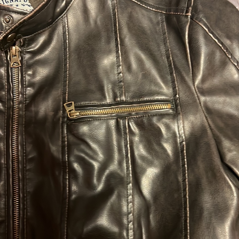 Levi Strauss Fleece Lined Leather Jacket - Picture 3 of 8
